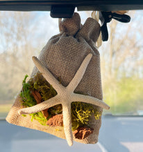 Load image into Gallery viewer, Starfish on Tan Bag - Coastal Themed Deodorizing Bags for Small Spaces