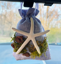 Load image into Gallery viewer, Starfish on Tan Bag - Coastal Themed Deodorizing Bags for Small Spaces