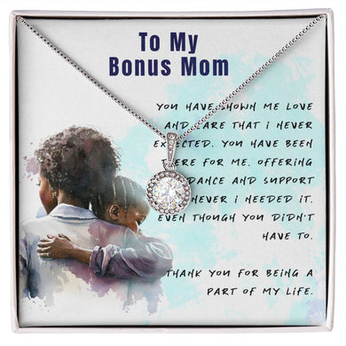 To My Bonus (Step) Mom - black (Eternal Hope Necklace)