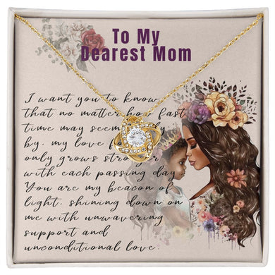 To My Dearest Mom (Love Knot Necklace)