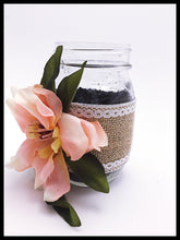 Load image into Gallery viewer, Mason Jar single large peach flower