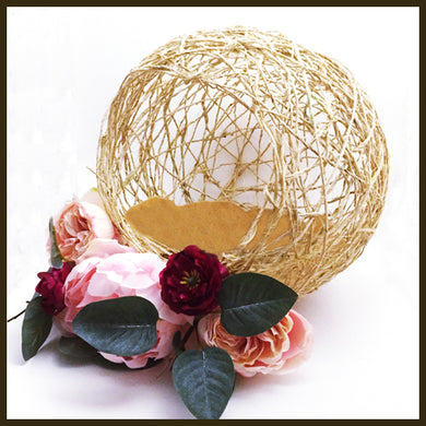 Twine ball, pink silk flowers, Air Purifier (large)