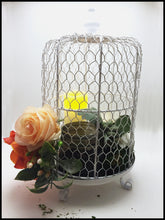 Load image into Gallery viewer, Hand decorated floral birdcage with Biochar for Air purification